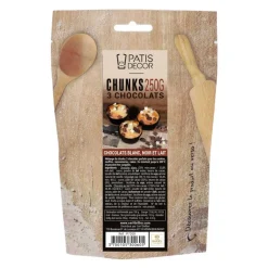 Mélange de chunks aux 3 chocolats 250 g