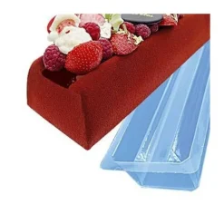 Moule à bûche fond plat en pvc (x12)