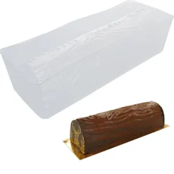 Moule à bûche PVC décor "bûche traditionnelle"
