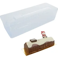 Moule à bûche PVC "Chalet de Noël"
