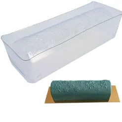Moule à bûche PVC "Flocons"