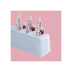 Moule à bûche rectangle lisse en PVC (x 12)
