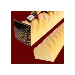 Moule à bûche relief strié en PVC (x 12)
