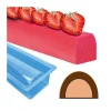 Moule à bûchettes 1/2 rond en PVC (x12)