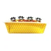 Moule à cake jetable jaune à pois (x4)