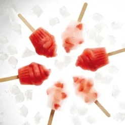 Moule à esquimaux silicone Cupcake + 50 bâtons