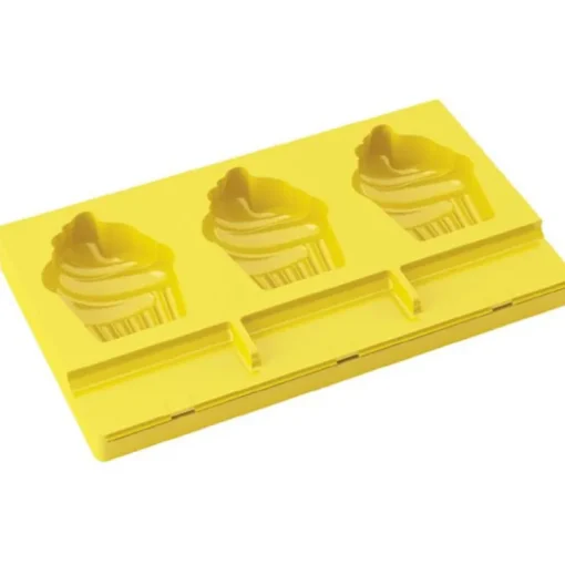 Moule à esquimaux silicone Cupcake + 50 bâtons