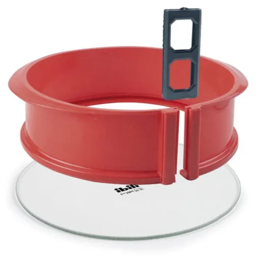 Moule à manqué démontable rond silicone base en verre 22,5 cm