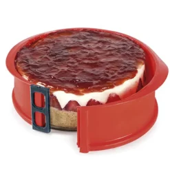 Moule à manqué démontable rond silicone base en verre 22,5 cm