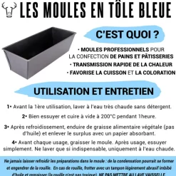 Moule à tarte tôle bleuie - Ø 23,5 cm