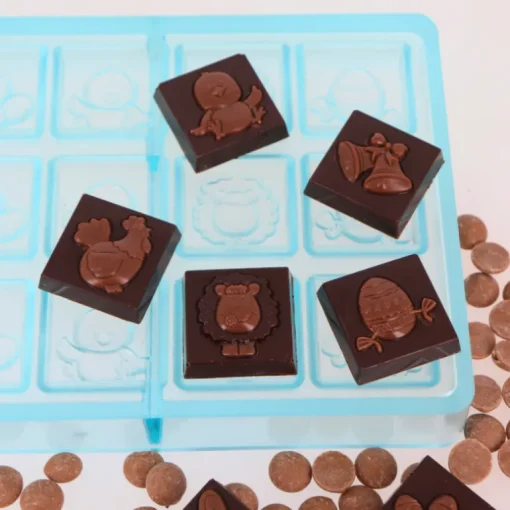 Moule carrés chocolat napolitains Pâques