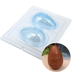 Moule chocolat en 3 parties œuf 3D à motif