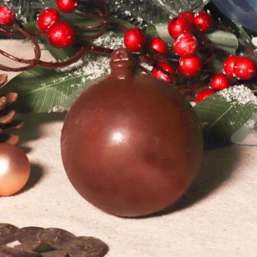 Moule chocolat en 3 parties Boules de Noël lisses Patisdécor