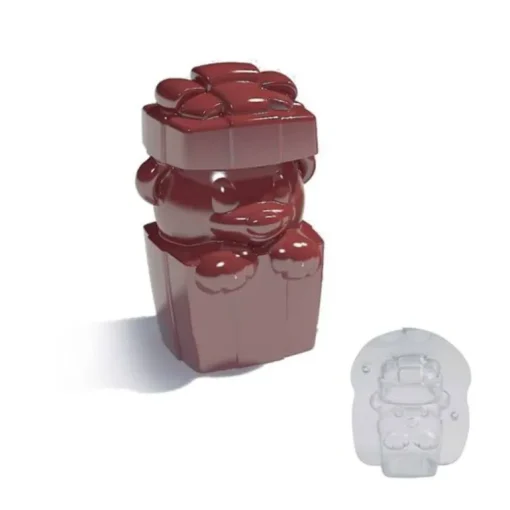 Moule chocolat ourson cadeau 3D