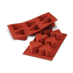 Moule silicone 6 coeurs profonds