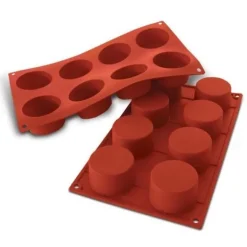 Moule silicone 8 cylindres Ø 6 cm