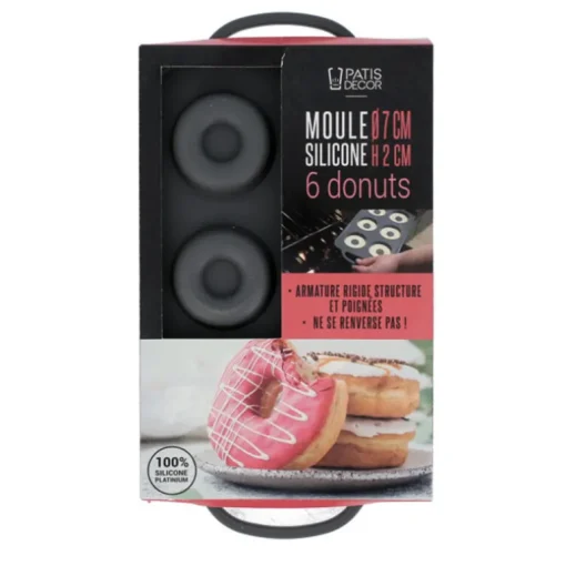 Moule silicone 6 donuts Ø 7 cm