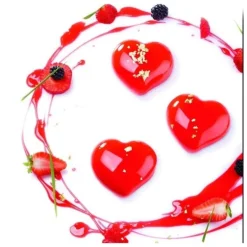 Moule silicone 12 empreintes Passion 7 cm Pavoni