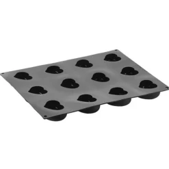 Moule silicone 12 empreintes Passion 7 cm Pavoni