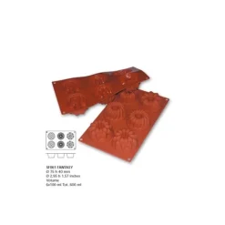 Moule silicone 6 empreintes fantaisie