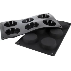 Moule silicone 6 flans 7 cm