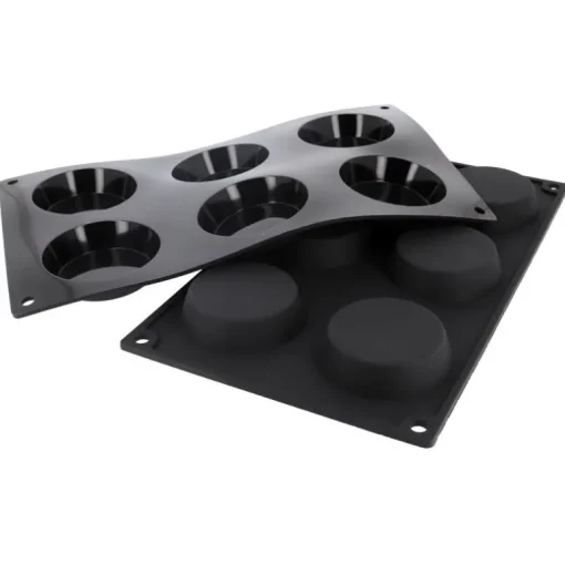 Moule silicone 6 flans 7 cm