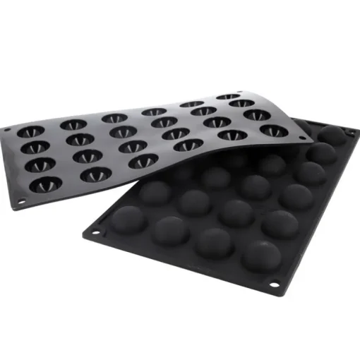 Moule silicone 24 mini demi-sphères Ø 3 cm