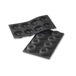 Moule silicone 8 savarins 6,5 cm