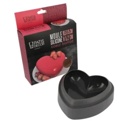 Moule Silicone Coeur Bombé