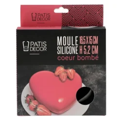 Moule Silicone Coeur Bombé