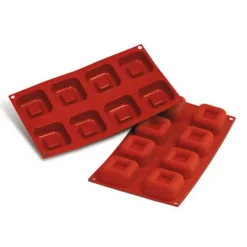 Moule silicone grands savarins carrés