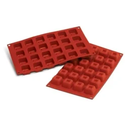 Moule silicone mini savarins carrés