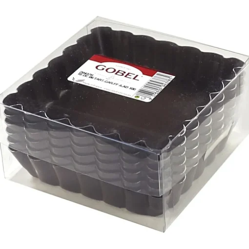 Moules à tartelettes carrés antiadhésifs (x6)