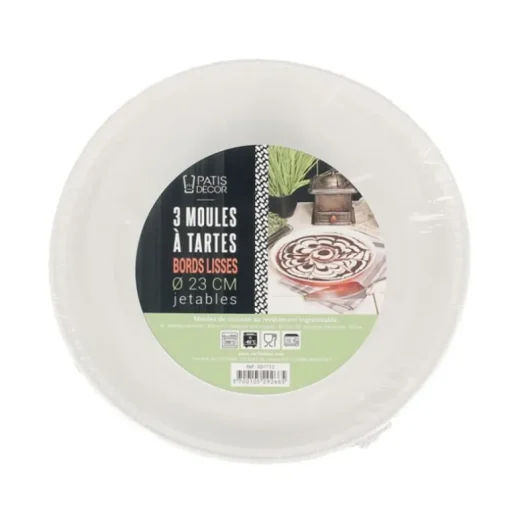 Moules à tartes jetables 23 cm Patisdécor (x3)