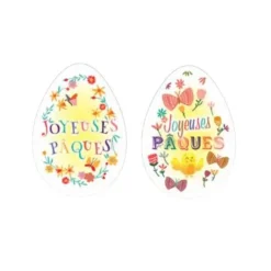 Oeufs azyme Joyeuses Pâques assortis (x24)