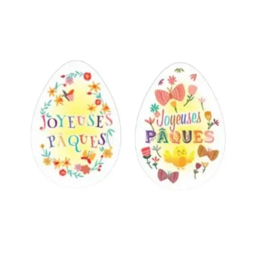 Oeufs azyme Joyeuses Pâques assortis (x24)