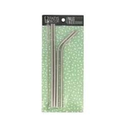 Paille en inox avec goupillon (x4)