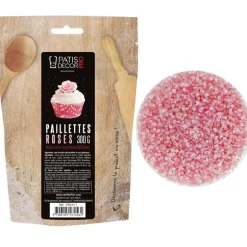 Paillettes comestibles roses 300 g