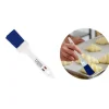Pinceau plat bleu fleuré manche plastique 35 mm