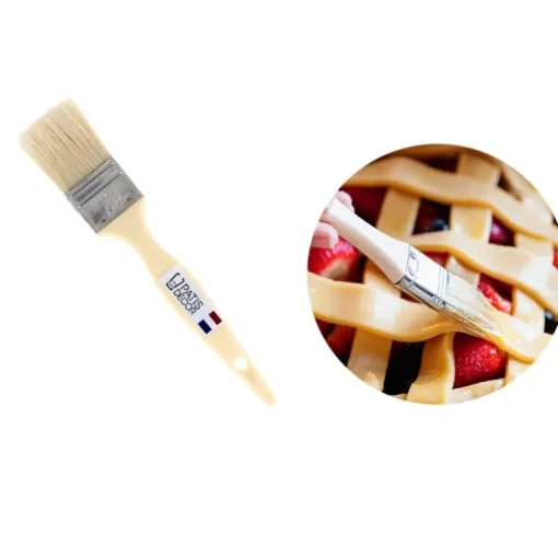 Pinceau plat soie manche plastique 40 mm