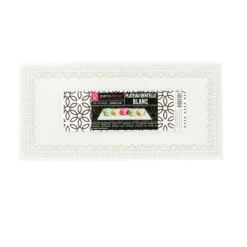 Plateau dentelle rectangulaire blanc