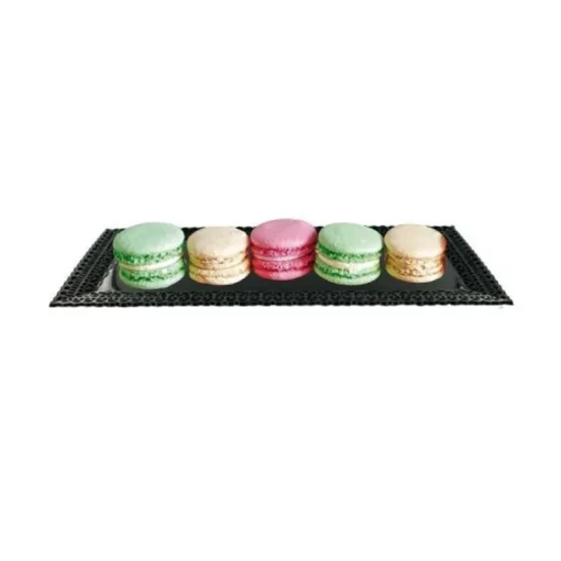 Plateau dentelle rectangulaire noir