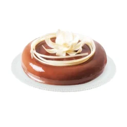 Plateau dentelle rond blanc