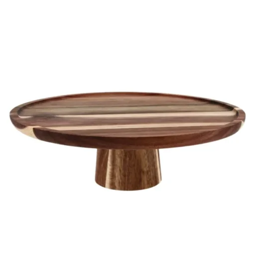 Plateau en bois H 10,5 cm Ø26 cm