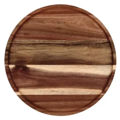 Plateau en bois H 10,5 cm Ø26 cm