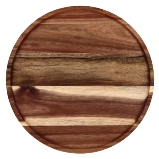 Plateau en bois H 10,5 cm Ø26 cm