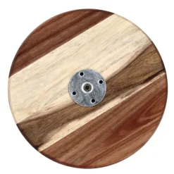 Plateau en bois H 10,5 cm Ø26 cm