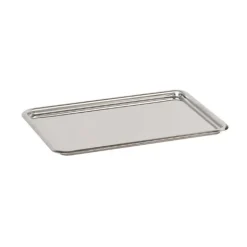 Plateau pâtissier inox bords ronds 24 cm