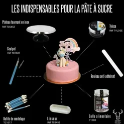 Plateau tournant pâtisserie en métal