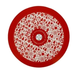 Plateau tournant verre Noël 28 cm